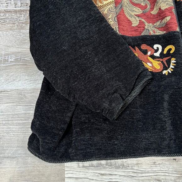 NWT Draper’s & Damon’s Tapestry Patchwork Jacket Black Multi Lined Size 3X - Picture 2 of 8